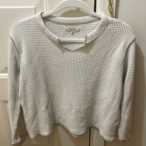 Madewell cropped waffle top